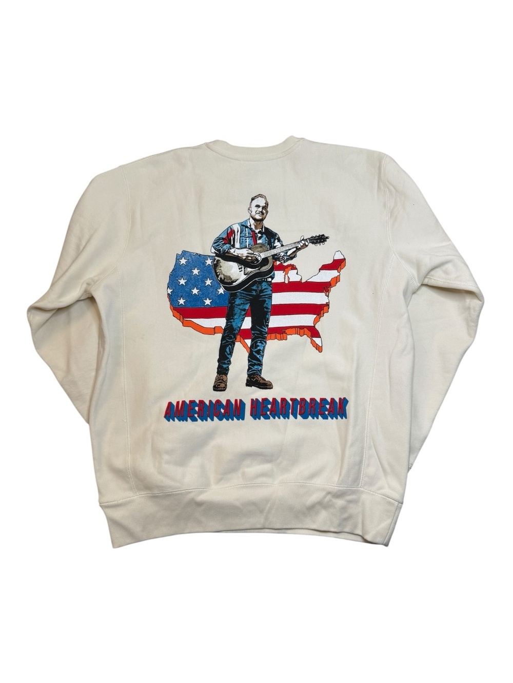 Zach Bryan American Heartbreak Graphic Crewneck Sweatshirt Size XL Country Music